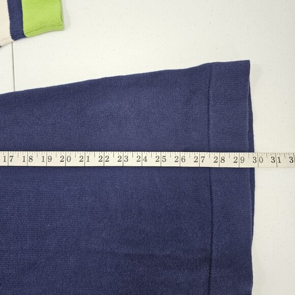 Lilly Pulitzer Girls Sweater Dress Youth 10 Navy Ivory Green Wedding Guest Party - Picture 7 of 9